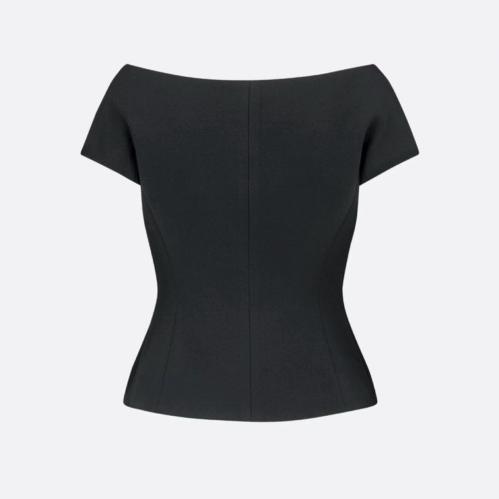 Dior Off-The-Shoulder Jacket
Black Double-Breasted Wool and Silk FR40 - Picture 3 of 8